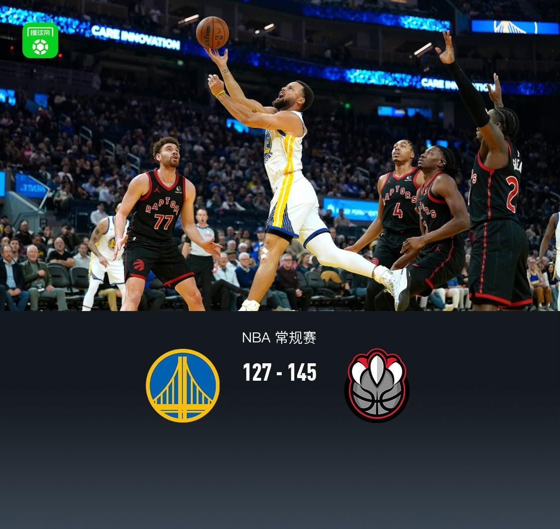 CSGO官网-勇士127-145不敌猛龙，库里16分，奎克利13中11轰40+10，库明加20分